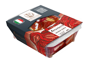 Антипасти томаты вяленые фаршированные мягким сливочным сыром в масле Burenka Club 280 гр. 