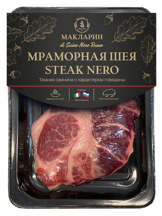 Стейк из свинины "Мраморная шея STEAK NERO", вес.