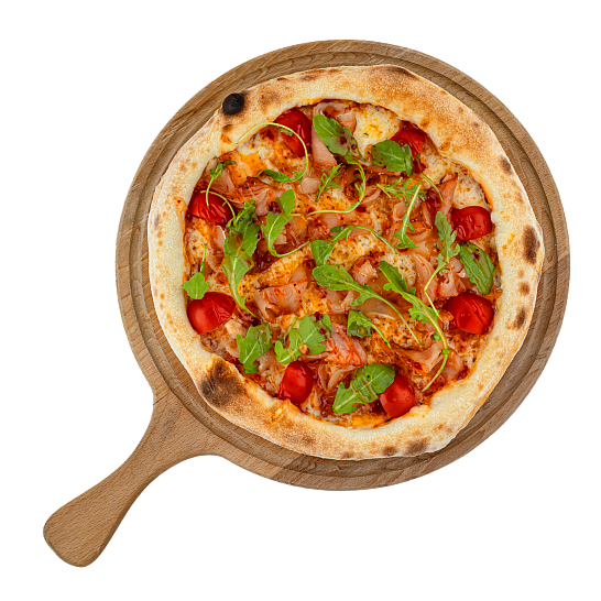 Пицца на тонком тесте «Пастрами»~620 гр.