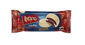 Сендвич-кекс с клубничной начинкой в белом шоколаде с маршмеллоу LUPPO Red Velvet 182 гр. (ТУРЦИЯ)