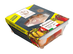 Антипасти перчики ассорти фаршированные мягким сливочным сыром в масле Burenka Club 260 гр.