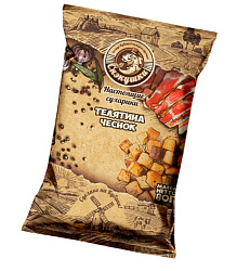 Сухари СНЭКУШКИ пшеничные - телятина/чеснок 80 гр.